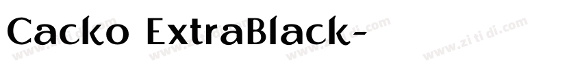 Cacko ExtraBlack字体转换